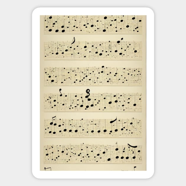 Musical Notes Pattern, perfect gift for all musicans and those who can't live without music #9 Sticker by Endless-Designs